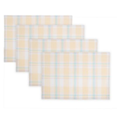 Everhome&trade; Easter Plaid Placemats (Set of 4)