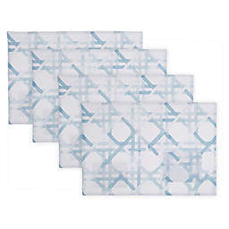 Everhome™ Painted Cane Placemats in Skyway (Set of 4)