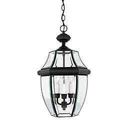 Quoizel Newbury 3-Light Hanging Outdoor Lantern in Mystic Black