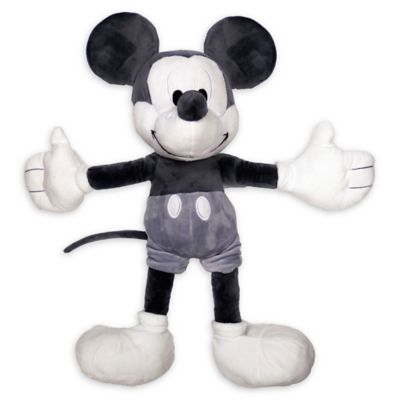 black and white mickey mouse plush