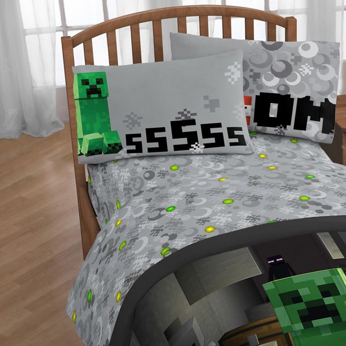  Minecraft Spawn 3-Piece Twin Sheet Set Bed Bath Beyond