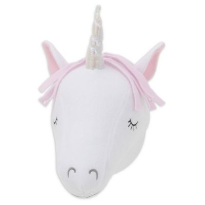 stuffed unicorn head wall decor