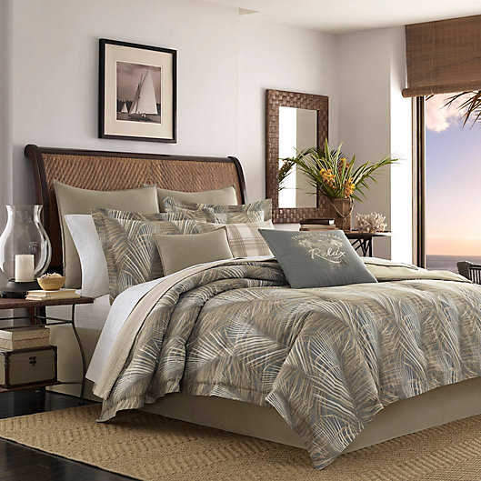 Tommy Bahama Raffia Palm Comforter Set, Brown Duvet Set King Size Bed