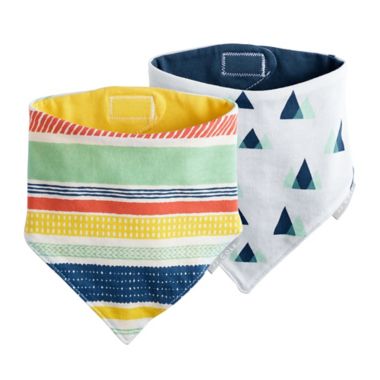 JJ Cole 2-Pack Como Se Llama Bandana Bib Set. View a larger version of this product image.