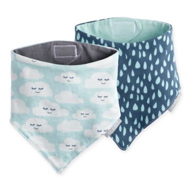 JJ Cole&reg; 2-Pack Cloud 9 Bandana Bib Set. View a larger version of this product image.