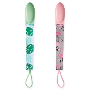 JJ Cole&reg; 2-Pack Tropical Paradise Pacifier Clip Set. View a larger version of this product image.