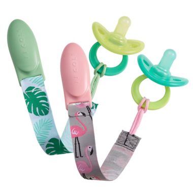 JJ Cole&reg; 2-Pack Tropical Paradise Pacifier Clip Set. View a larger version of this product image.