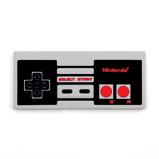 Alternate image 1 for Bumkins® Nintendo Silicone Teether in Grey