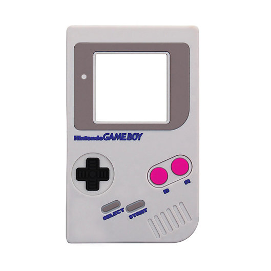 Alternate image 1 for Bumkins® Nintendo Gameboy Silicone Teether in Grey
