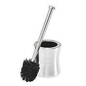 Bath Bliss Stainless Steel Toilet Brush with Hour Glass Holder in Silver