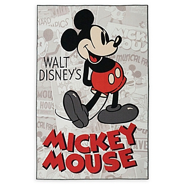 Disney&reg; Classic Mickey Mouse 4&#39;6 x 6&#39;6 Area Rug. View a larger version of this product image.