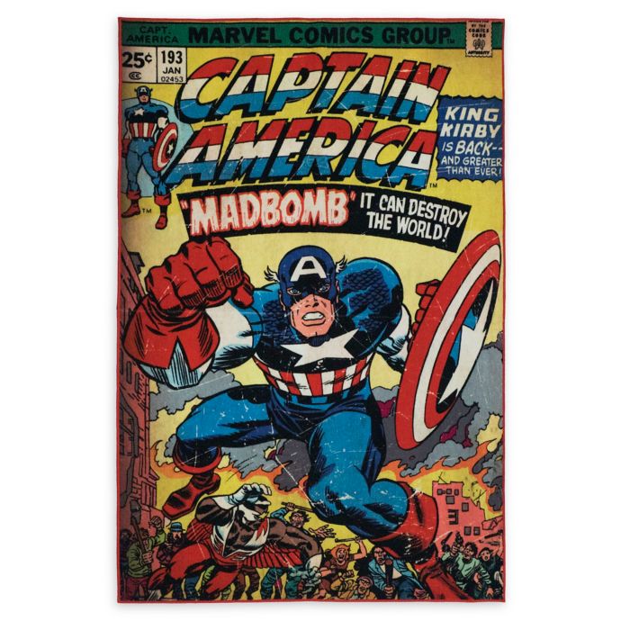 Captain America Comic Cover 4 6 X 6 6 Area Rug