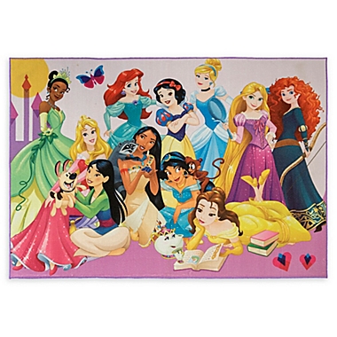 Disney&reg; Princess Party 4&#39;6 x 6&#39;6 Area Rug. View a larger version of this product image.