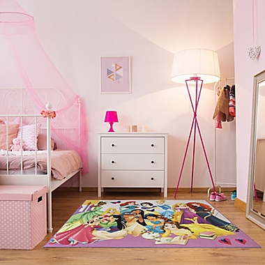 Disney&reg; Princess Party 4&#39;6 x 6&#39;6 Area Rug. View a larger version of this product image.
