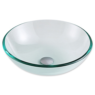 ANZZI&trade; Etude 16.5-Inch Glass Vessel Sink with Nickel Enti Faucet. View a larger version of this product image.