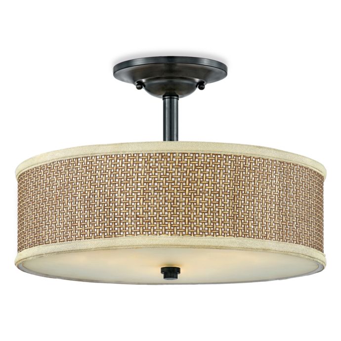 Quoizel® Zen 3-Light Semi-Flush Mount Ceiling Fixture in ...
