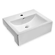 ANZZI Vitruvius 17-Inch Ceramic Sink in White