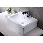 Alternate image 2 for ANZZI Vitruvius 16-Inch Ceramic Sink in White