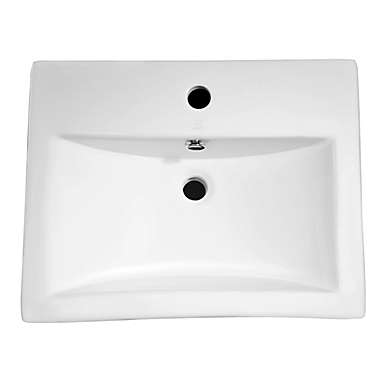 ANZZI Vitruvius 16-Inch Ceramic Sink in White. View a larger version of this product image.