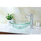 Alternate image 1 for ANZZI Vieno Deco-Glass Vessel Sink with Pop-Up Drain in Crystal Clear Floral