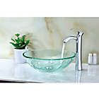 Alternate image 2 for ANZZI Vieno Deco-Glass Vessel Sink with Pop-Up Drain in Crystal Clear Floral