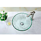 Alternate image 4 for ANZZI Vieno Deco-Glass Vessel Sink with Pop-Up Drain in Crystal Clear Floral