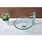 Alternate image 5 for ANZZI Vieno Deco-Glass Vessel Sink with Pop-Up Drain in Crystal Clear Floral