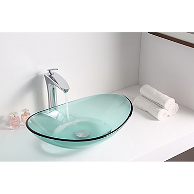 ANZZI Major Deco-Glass Vessel Sink in Lustrous Green. View a larger version of this product image.