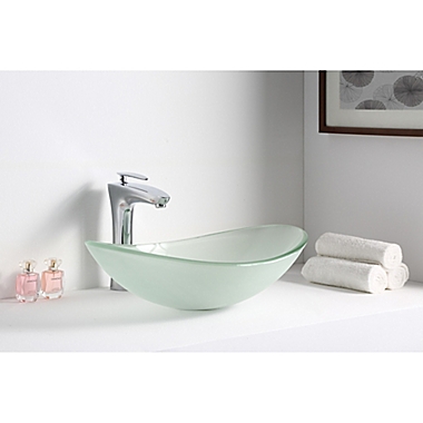 ANZZI Forza Deco-Glass Vessel Sink in Lustrous Frosted. View a larger version of this product image.