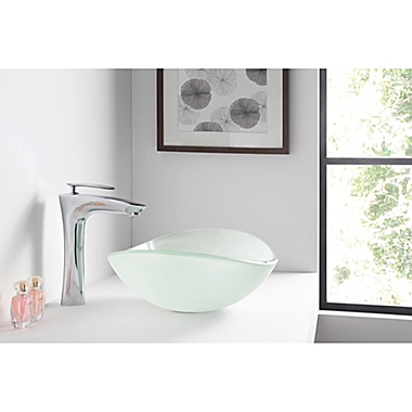 ANZZI Forza Deco-Glass Vessel Sink in Lustrous Frosted. View a larger version of this product image.