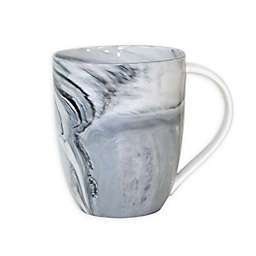 Artisanal Kitchen Supply&reg; Coupe Marbleized Coffee Mug in Black/White
