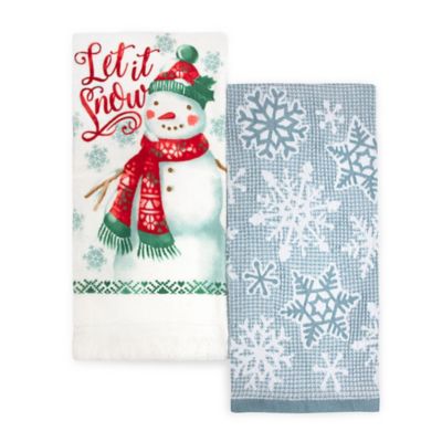 winter dish towels