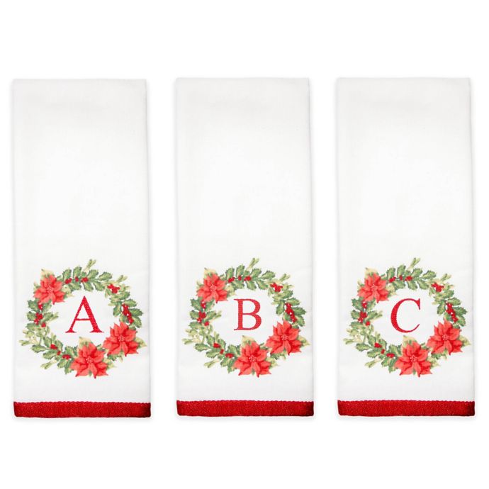 Holiday Monogram Kitchen Towel Bed Bath Beyond