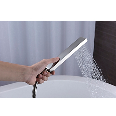 ANZZI Angel 2-Handle Freestanding Clawfoot Tub Faucet with Hand Shower in Brushed Nickel. View a larger version of this product image.