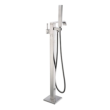 ANZZI Angel 2-Handle Freestanding Clawfoot Tub Faucet with Hand Shower in Brushed Nickel. View a larger version of this product image.