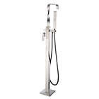 Alternate image 10 for ANZZI Yosemite 2-Handle Freestanding Clawfoot Tub Faucet with Hand Shower in Brushed Nickel