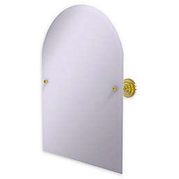 Allied Brass Frameless Arched Top Tilt Mirror with Beveled Edge in Polished Brass