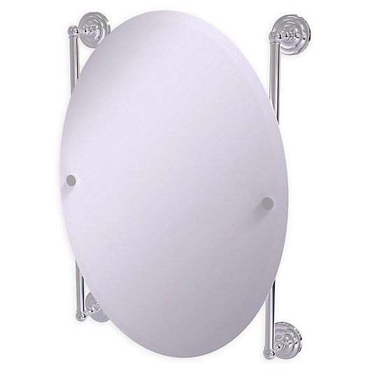 Alternate image 1 for Allied Brass Que New  Oval Frameless Rail Mounted Mirror