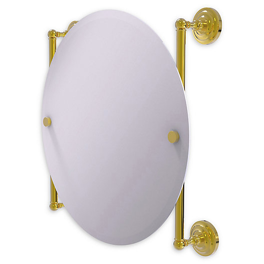Alternate image 1 for Allied Brass Que New  Round Frameless Rail Mounted Mirror