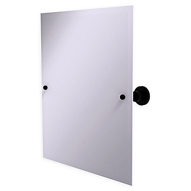 Allied Brass Frameless Rectangular Tilt Mirror with Beveled Edge in Matte Black. View a larger version of this product image.