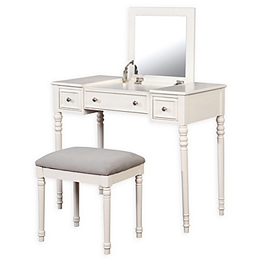 Alicia Vanity Set in White. View a larger version of this product image.