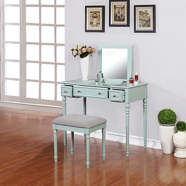 Alicia Vanity Set in Mint. View a larger version of this product image.