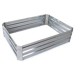 Pure Garden 47.5-Inch Rectangle Raised Garden Bed Plant Holder in Silver