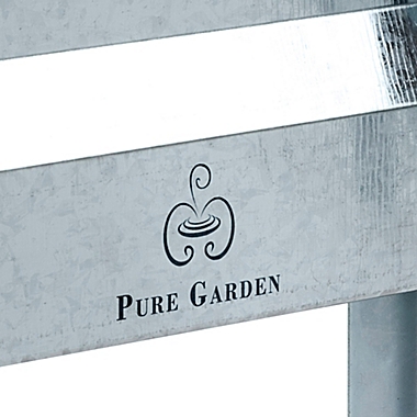 Pure Garden 47.5-Inch Rectangle Raised Garden Bed Plant Holder in Silver. View a larger version of this product image.