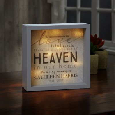 Heaven In Our Home LED Light Shadow Box