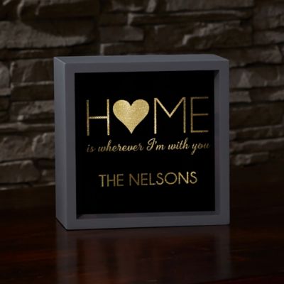 Home With You LED Light Shadow Box