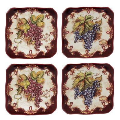 Certified International Vintners Journal by Tre Sorelle Studios Canape Plates (Set of 4)