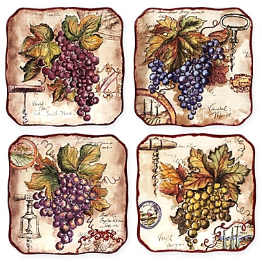 Certified International Vintners Journal by Tre Sorelle Studios Salad Plates (Set of 4). View a larger version of this product image.