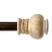 The Farmhouse Collection Bali 48-Inch to 84-Inch Adjustable Curtain Rod in Ivory