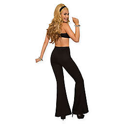 Women's High Waist Disco Pants Halloween Costume in Black
